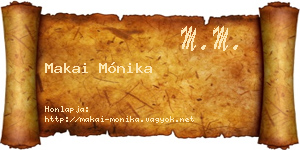 Makai Mónika névjegykártya